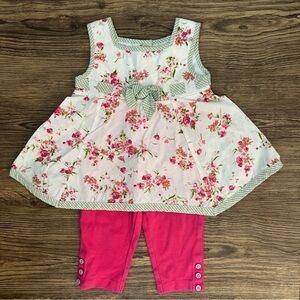 Jillian’s Closet Spring Floral Dress Outfit girls size 18 mos